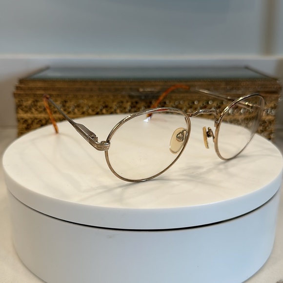 Polo Ralph Lauren Accessories - VTG Polo - Gold-Toned Round Rx Eyeglass Frames - EUC, w/ Ralph Lauren Hard-Case